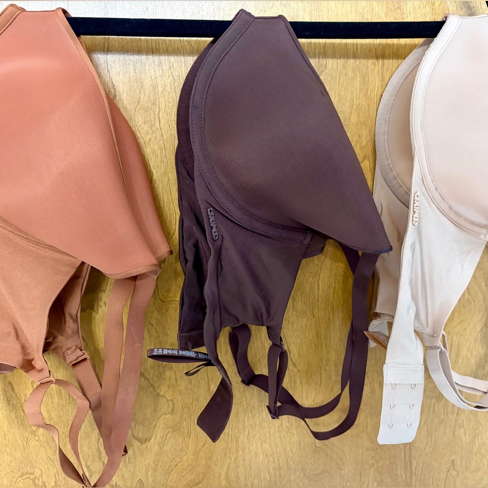 SKIMS Women's Bras - Set of 3 in Copper, Brown, and Cream!